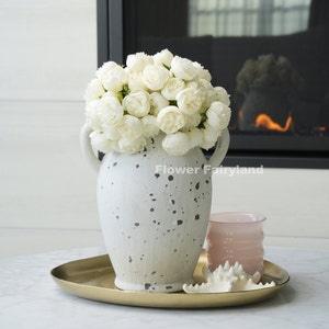 54 Small Heads Peony Bouquet | Artificial Flower | Centerpieces | DIY Floral | Wedding Bouquet | Home Decoration | Gifts - White