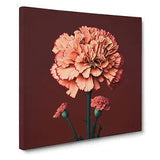 Carnation Flower Bauhaus Canvas Print Wall Art Framed Picture Home Decor Large