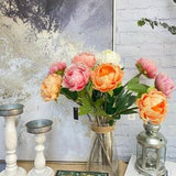Pack of 6-Long stems 20" real Touch Peony-home decoration centerpiece wedding DIY flowers