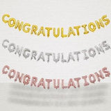 Congratulations Letter Balloons, Gold, Silver, Rose Gold Letter Balloons,  Congratulations Backdrop Balloons, Baby Shower Backdrop Balloons
