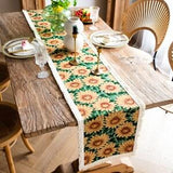 Sunflower Table Runner, Vintage Table Runner, Farmhouse Table Runner, Cotton Linen Table Runner, Rustic Table Runner, Boho Table Runner,gift