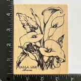 PSX Calla Lily Flowers K1696 Wood Mounted Rubber Stamp