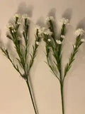 Lot of 2 White Carnation 24 inch bush  Silk Fake Flower