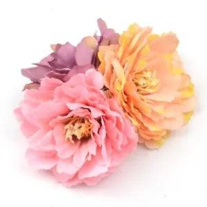 Artificial Silk Carnation Flower Heads Wedding Party Floral Wreath Crafts 10pcs