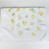 Vintage Rectangular Fringe Hand Towel - Floral Pattern - 100% Cotton Loop Yarn