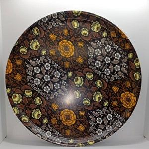 Vintage Thetford Floral Round Serving Tray
