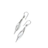Sterling silver slim lily petal drop earrings - NEW - Beautifully Packaged