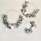Custom Gold hoop Flower wreath, floral wreath, ring wreath, flower wall hanging, spring wreath, summer wreath, fall wreath,