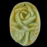 BF11209# Hand Carved Peony flower multi-color Amazonite Pendant Bead