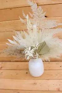 Boho Pampas Grass Palm Leaf Centerpiece Vase