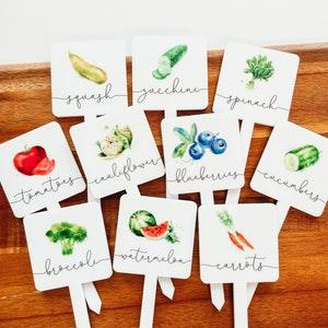 Fruit and Vegetable Garden Stakes, Vegetable Garden Labels, Plant Markers, Fruit Garden Markers, Garden Labels, Gift For Gardeners