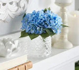 Floral Bouquet in Honeycomb Pattern Glass Vase by Valerie