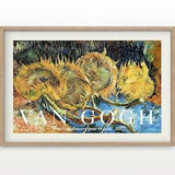 Van Gogh Print, Four sunflowers gone to seed, Landscape Art, Impressionist painter, Wedding Gift, Bedroom Wall Decor, Countryside art