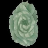 BF05122# Hand Carved Cameo Peony Flower Amazonite Pendant Bead Gemstone