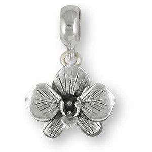 Orchid Jewelry Sterling Silver Handmade Orchid Flower Charm Slide This Charm Will Fit A Pandora? Slide Bracelet Or5-pns