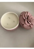 Ceramic Lidded Flower Candle ILLUME Thai Lily
