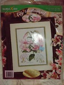 StitchWorld X-Stitch Lily Botanical #10-106 complete kit, fabric, floss, needle