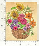 Hero Arts Super Flower Basket Rubber Stamp S1007 Sunflowers Lilies Hydrangeas