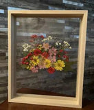 Multi Color Pressed Flower Art