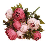 13 Heads European  Artificial Peony Silk Flowers Decorative Party Flower8072