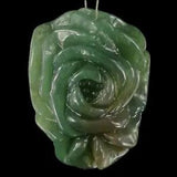 BF07504# Hand Carved Peony Flower Multi-color Agate Pendant Bead Gemstone
