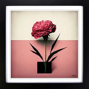Carnation Flower Suprematism Framed Wall Art Poster Print Picture Large