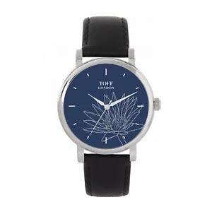 Toff London TLWS-17665 Ladies Grey Water Lilies Flower Watch