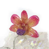 Preserved Orchid necklace - Real flower resin pendant - Bespoke gift