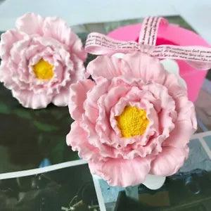 Peony Flower Rose Mold Handmade Silicone Flower Candle Mold Home Decoration 1pc