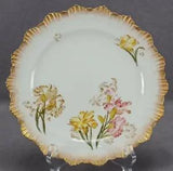 George Jones Pink & Yellow Carnations & Gold 8 3/4 Inch Plate C.1874-1891