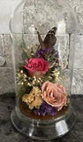 Natural Expressions Freeze Dried Floral Arrangement Butterfly Dome Taxidermy