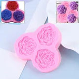 3d Peony Shape Silicone Mould Flowers Handmade Soap Molds Cake Decorating TooJ0