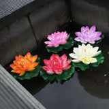 Water Lily Floating Lotus Artificial Lotus DIY Fake Plant Home Outdoor Decor