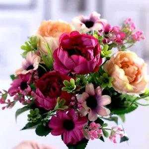 30cm Peony Flowers Silk Artificial Bouquet Accessories DIY Small Fake Daisy...
