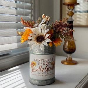 Silk flowers | Sunflower |Thanksgiving Centrepiece |Fall Decor | Country living| Gift idea
