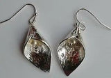 Cala lily Drop Earrings pearl elegant Flower silver FREE POST ANY TYPE 2 OR MORE