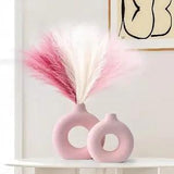 Pampas Grass Pink 17.7 Inchpcs Faux Pampas Grass Decor Pompas Floral for 6