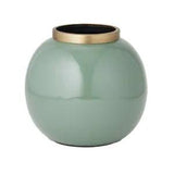 Pilbeam Living Everleigh Lily Pad Antique Metal Vase Flower Display Decor Medium