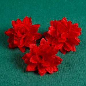 3"Red Artificial Silk Hydrangea Flower Head Bulk Faux Orchid Fake Daffodil Flower For Wedding Home Decor DIY Craft Flower 5-500P Faux Flower