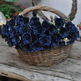 Navy Blue anemones real touch flowers natural touch flower for wedding bouquet centerpiece home decor