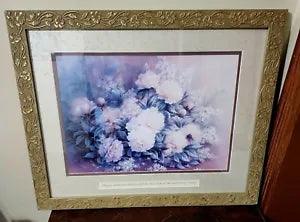 Flower Print Picture Wall Floral Art Nature Bouquet Peony Religious Isaiah 40:8