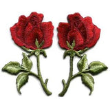 Mixed Rose Flower Sticker Embroidered Iron On Fabric Bag Cloth Patches Applique