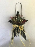 Country Farmhouse 3D Metal Star Pocket Dried Flower Floral Decor'