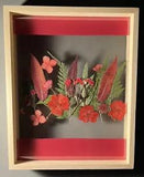 Red Framed Pressed Flower Art