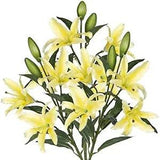Lily Artificial Flowers Bulk Bouquet 30??? Long Stems Dozen Blooming Silk