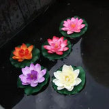 5x Artificial Lotus Flower Water Lily Fake Plants Floating Floral Leaf Pool 10cm