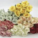 Artificial Rose Bouquet with Foliage, Fake Rose Flower Posy Decor, Home Floral Arrangement, Party Table Centerpiece, Rustic Garden Ornament