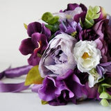Silk Wedding Bouquet, Purple Peony Bridal Bouquet, Vintage Wedding, Rustic Wedding, Shabby Chic Wedding, Bride, Bridesmade