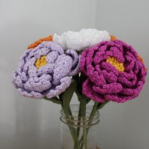 Crochet Peony Bouquet