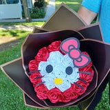 Hello kitty bouquet eternal roses bouquet ramo buchon graduation gift birthday gift mothers day gifts special occasion